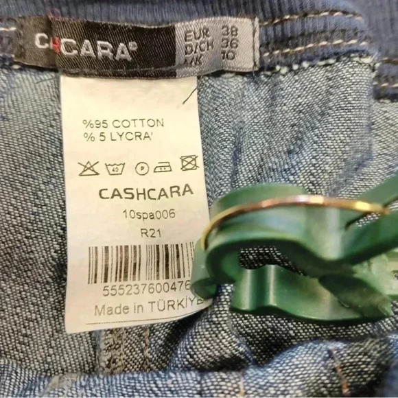 Cashcara Wide Straight  Leg Cotton Blend Pants Size 12 - Picture 9 of 9